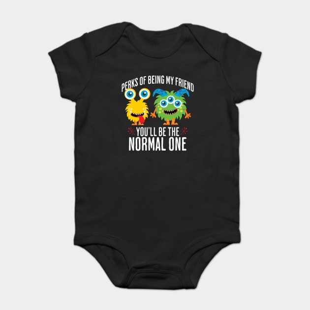 Perks of being my friend, funny best buds design Baby Bodysuit by Luxinda
